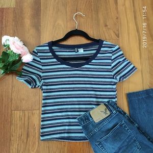 Striped crop top